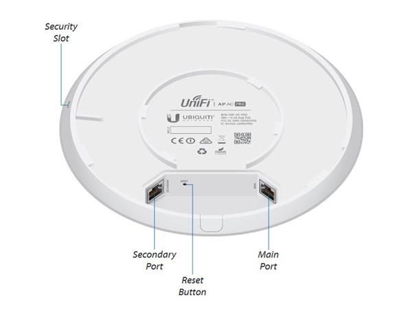 Ubiquiti UniFi AP Pro 802.11ac MiMO 3x3 2,4GHz+5GHz 450/1300Mbps, 802.3af/at